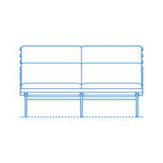 Furniture Outdoor Lounge Perch Sofa 2 Seat Line Art Svg Vector, Free Vectors File